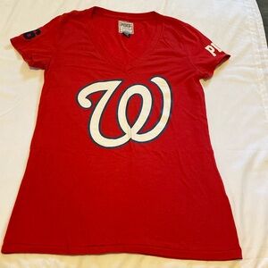 🎀 5/$20 🎀 Victoria’s Secret Pink red Washington Nationals t-shirt size m…